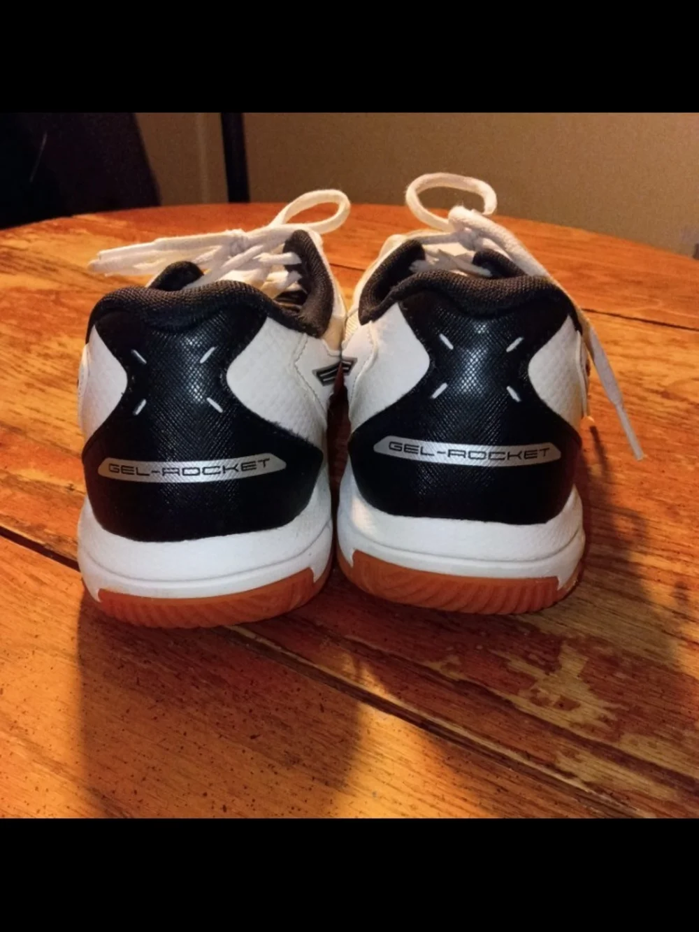 ASICS Kids White and Black Athletic Sneakers with Gum Sole